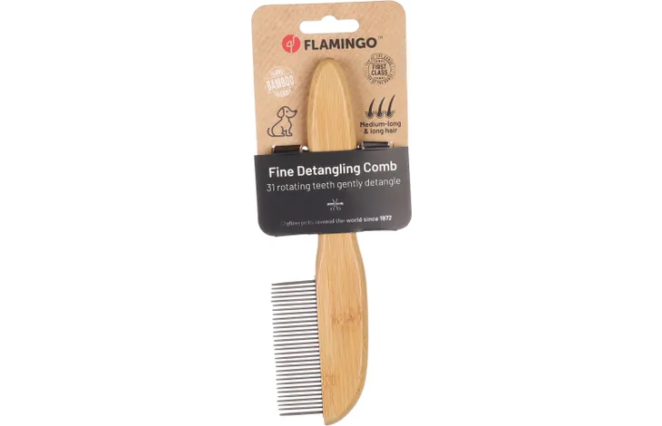 Flamingo Fine Detangling Rotating 31 Pins Dog Comb