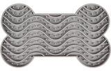 Flamingo Yummy Silicone Bone Grey Dog Lick Pad Large