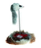 Flamingo Aaron Mouse on Stick Cat Toy White