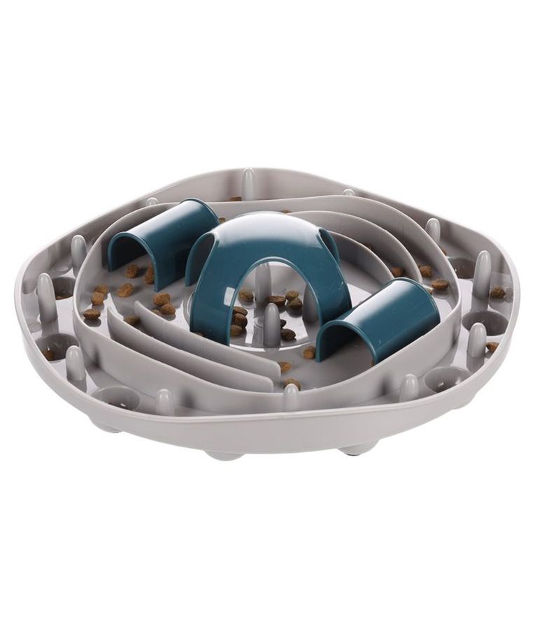 Flamingo Puzzle Feeder Hanto Interactive Cat Toy GreyBlue 28.5x7cm