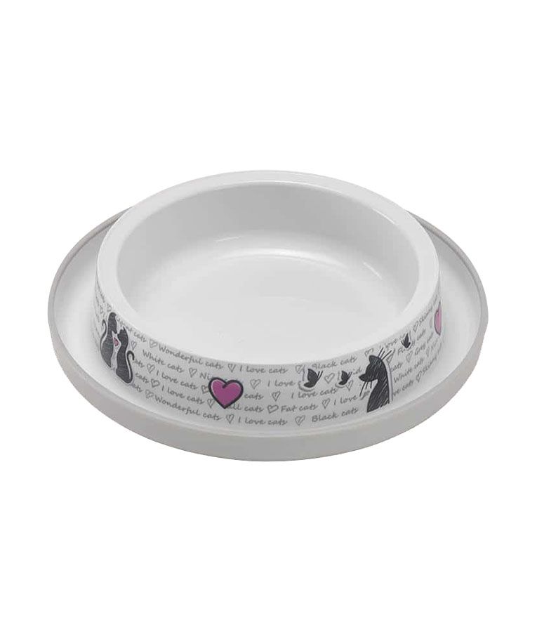 Flamingo Cats in Love Cat Bowl