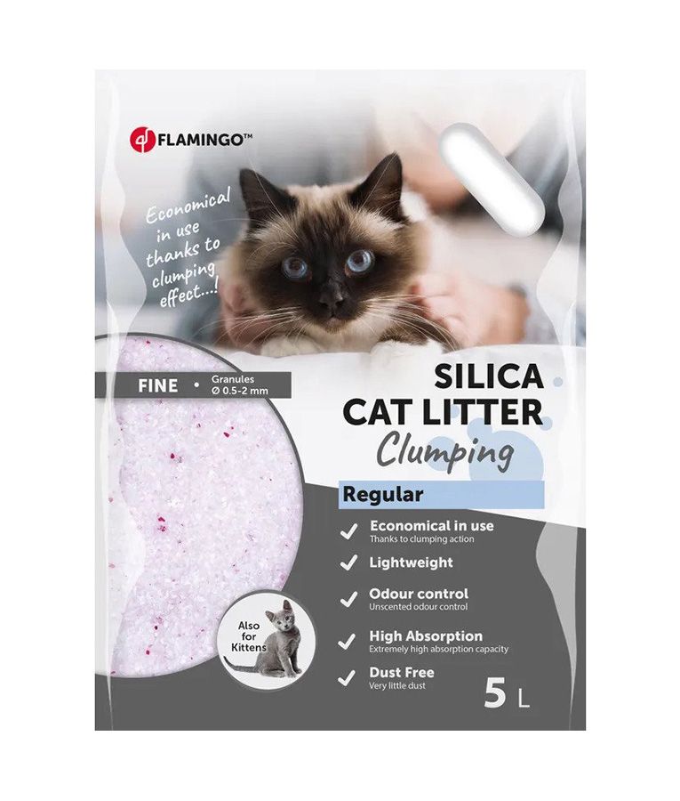 Flamingo Silica Fine Regular Clumping Cat Litter