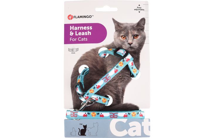 Flamingo Arwen Mouse Print Cat Harness & Leash 20-35cm 10mm