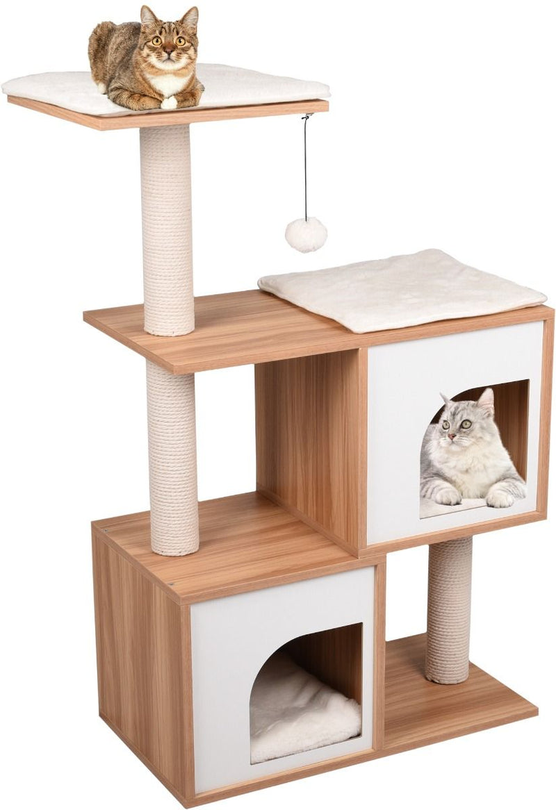 Flamingo Dana BrownWhite Cat Scratching Tree 74x35x107cm