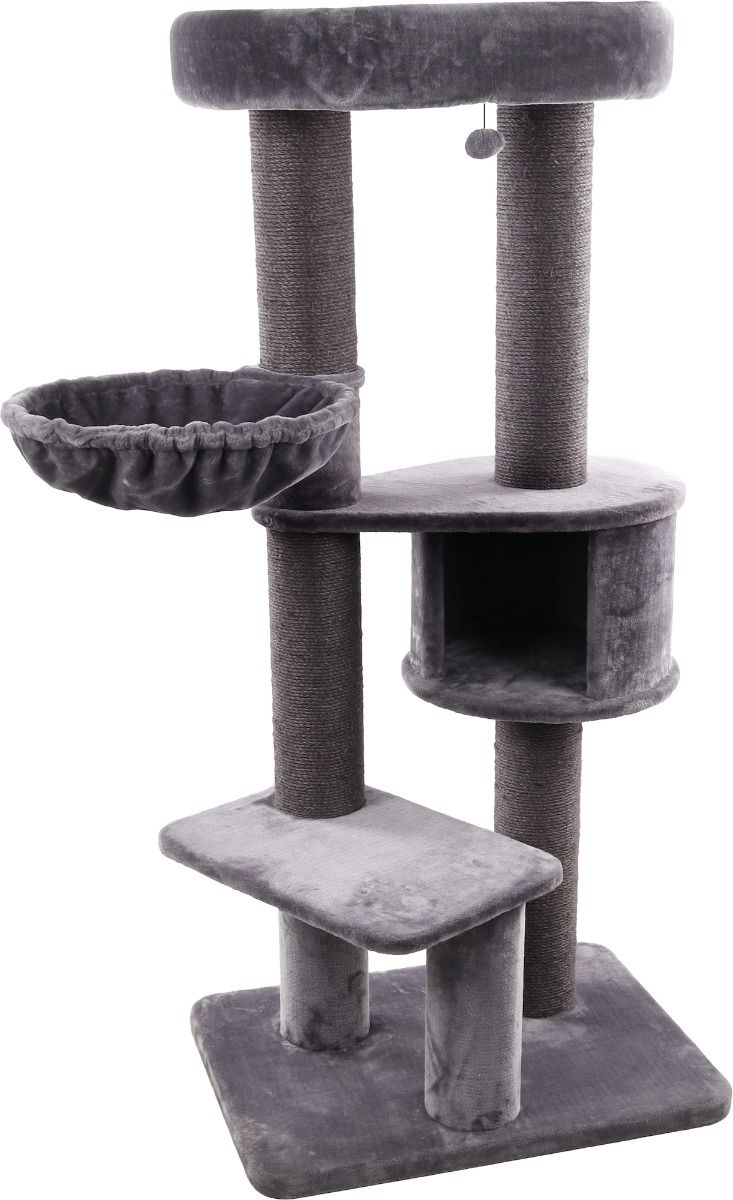 Flamingo Eiko Grey Cat Scratching Tree 100x73.5x164cm