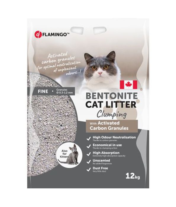 Flamingo Bentonite Activated Carbon Granules Clumping Cat Litter