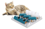 Flamingo Puzzle Feeder Fumbo Interactive Cat Toy GreyBlue 26x20cm