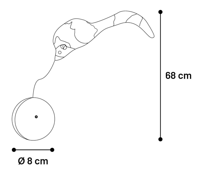 Flamingo Boula Moving Ball with Mouse Grey Electronic Cat Toy