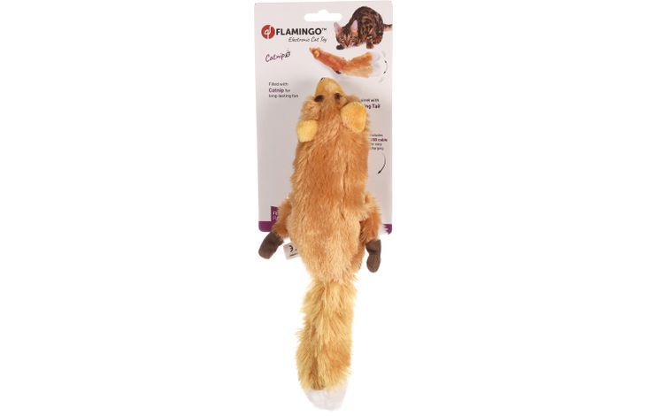 Flamingo Flapso Moving Squirrel Electronic Cat Toy Brown 35cm
