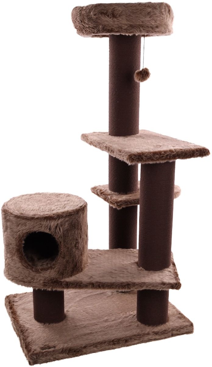 Flamingo Khan Brown Cat Scratching Tree 89.5x77x137cm