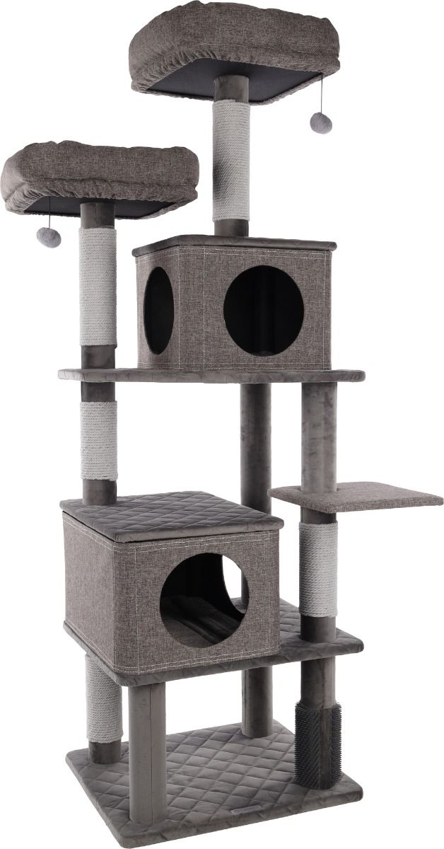 Flamingo Aurora Grey Cat Scratching Tree 80x70x171cm