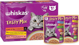 Whiskas Tasty Mix Land & Sea Collection Wet Cat Food - 12X70G
