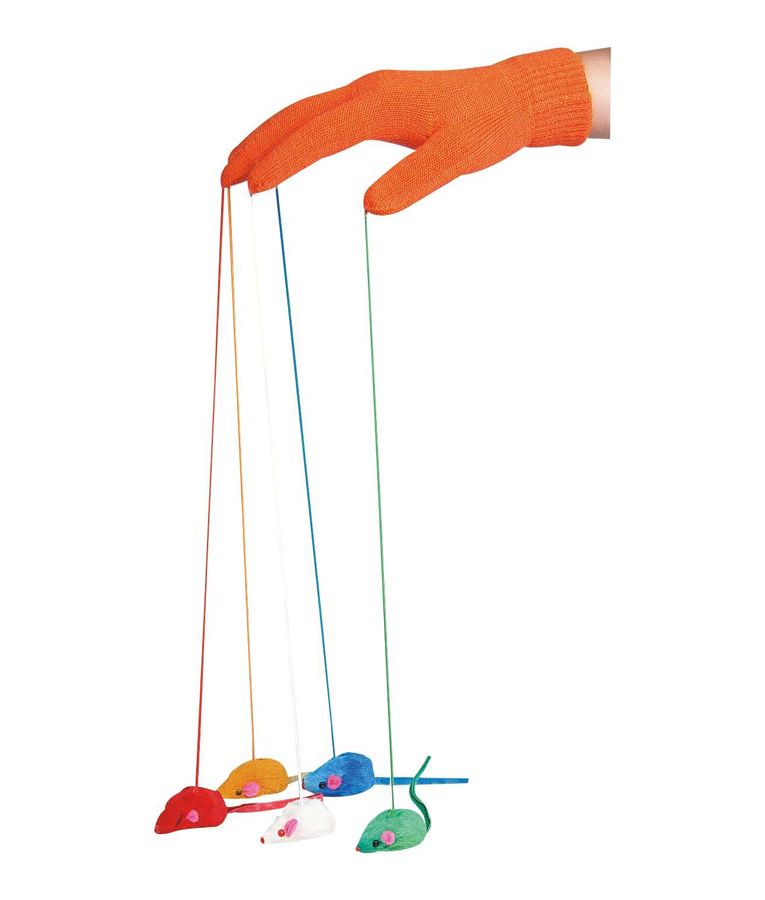 Flamingo Edward Glove with Mice Cat Toy