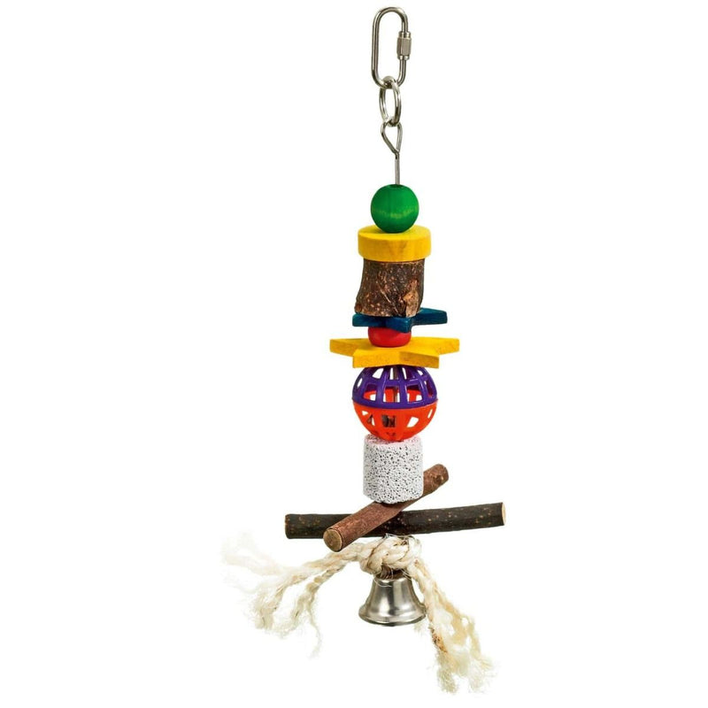 Flamingo Lava-Wood-Bell Bird Toy