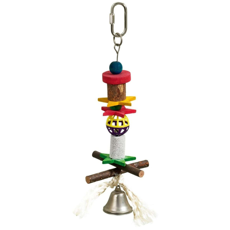 Flamingo Lava-Wood-Bell Bird Toy