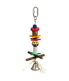 Flamingo Lava-Wood-Bell Bird Toy