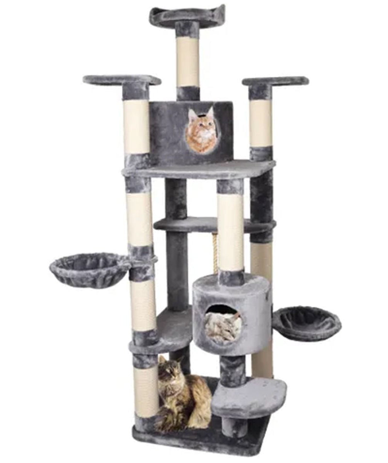 Flamingo Giganto Grey & White Cat Scratching Tree