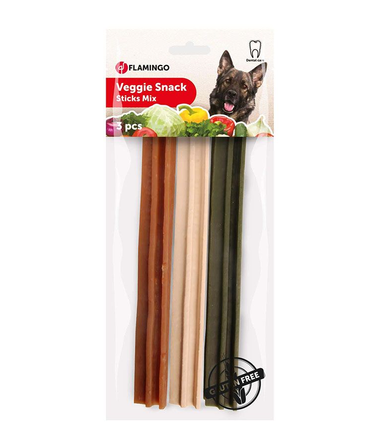 Flamingo Veggie Snack Sticks Mix Dog Treats 150g