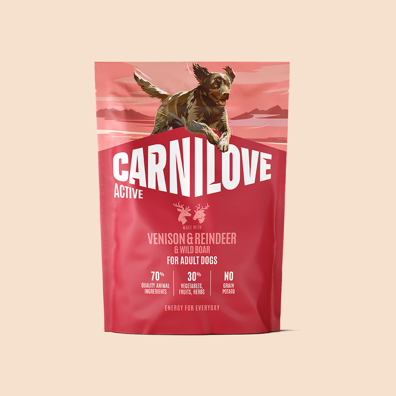 Carnilove Active Venison & Reindeer & Wild Boar for Adult All Breeds Dry Dog Food