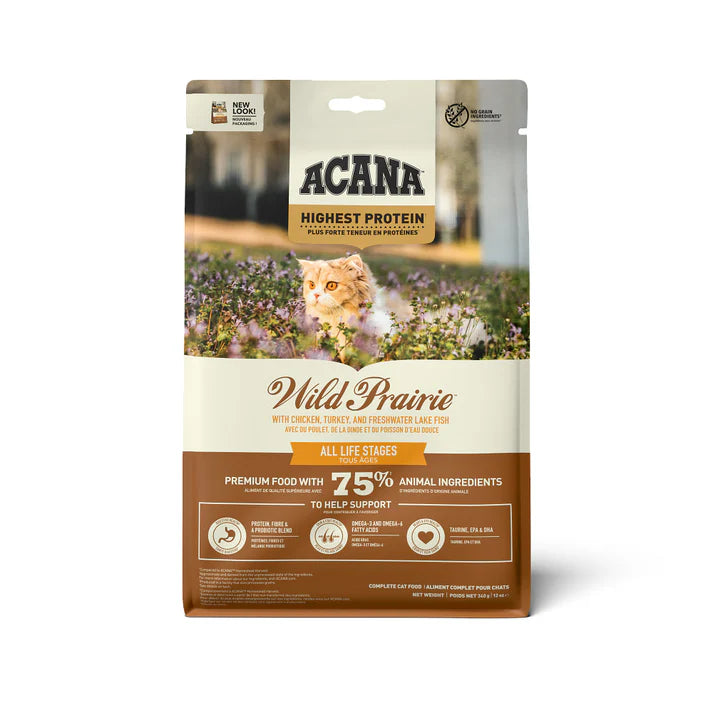 Acana Wild Prairie Free-Run Poultry Wild-Caught Fish All Life Stages Dry Cat Food