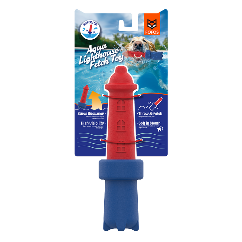 FOFOS Aqua Lighthouse Fetch Dog Toy