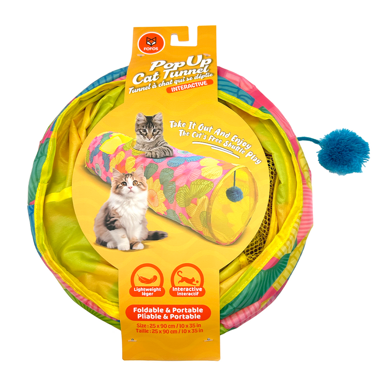 FOFOS Floral Pop up Cat Tunnel