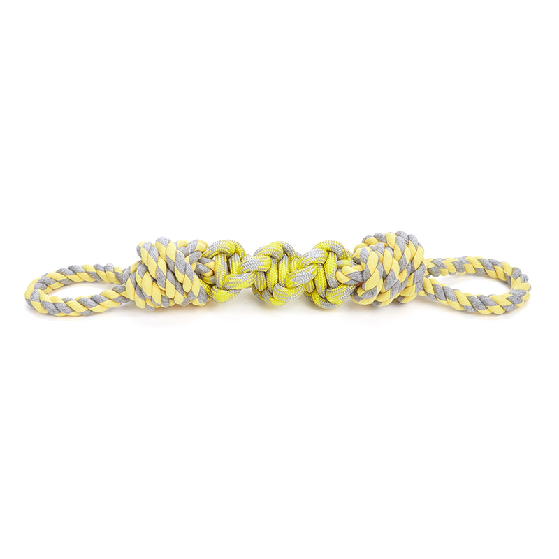 FOFOS Flossy Rope Tug YellowGreen Dog Toy