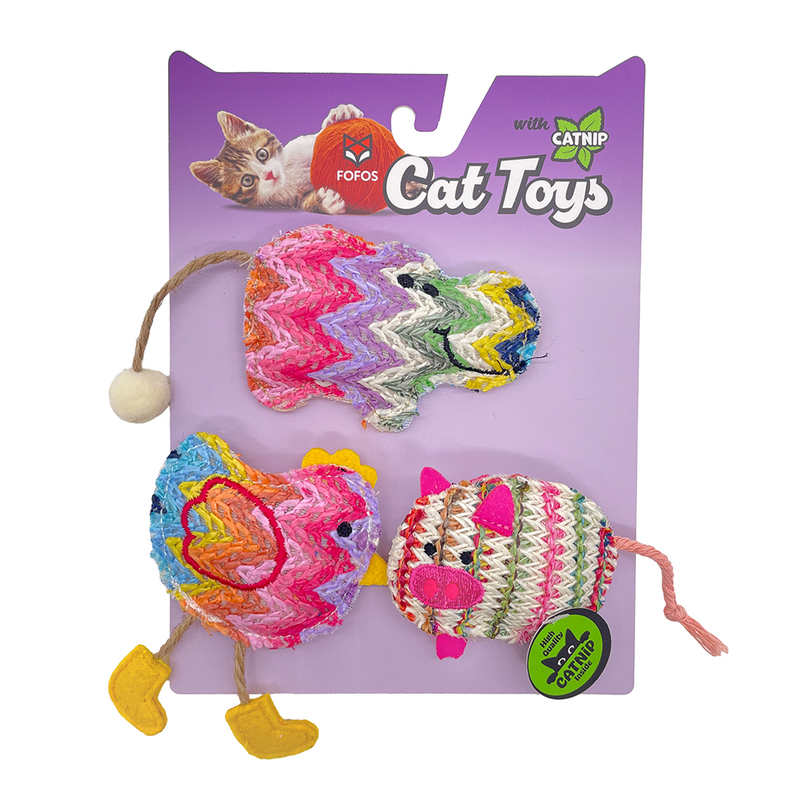 FOFOS Interactive Chic 3 Cat Toy 3pk