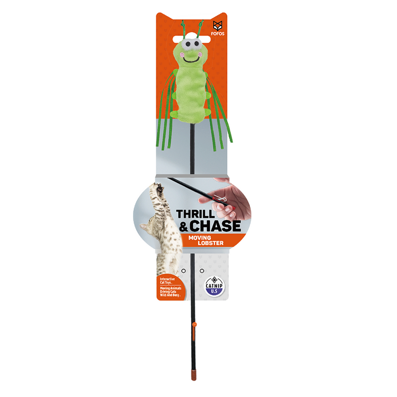 FOFOS Retractable Worm Cat Wand Cat Toy