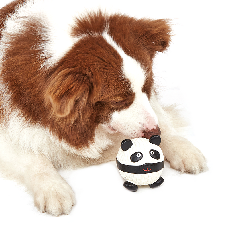 FOFOS Panda Ball Latex Dog Toy