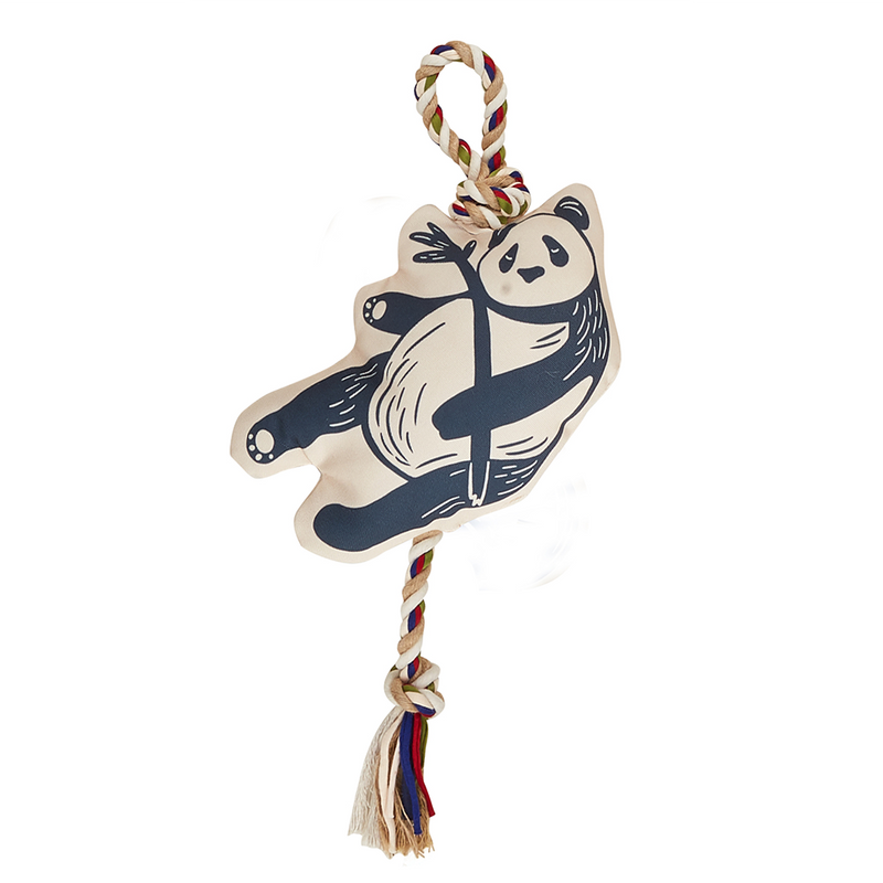 FOFOS Panda Flossy Rope Dog Toy