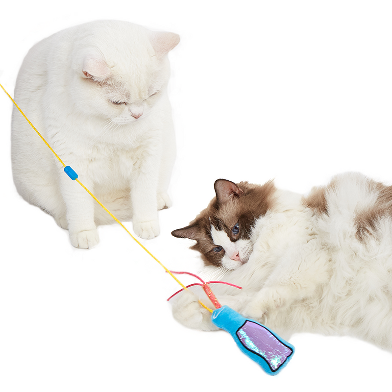 FOFOS Replaceable Hungry Kittens Cat Wand Cat To