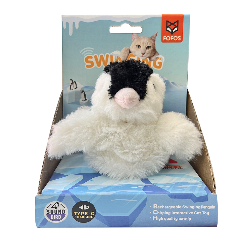 FOFOS Swinging Penguin Interactive Cat Toy