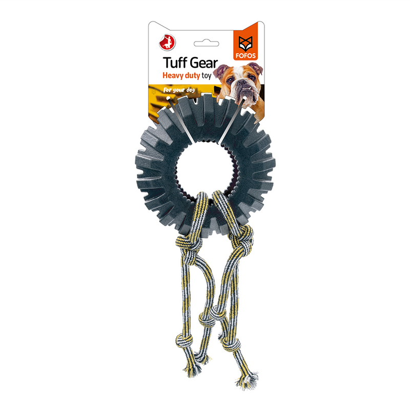 FOFOS Tuff Gear Tyre Large Rope Dog Toy