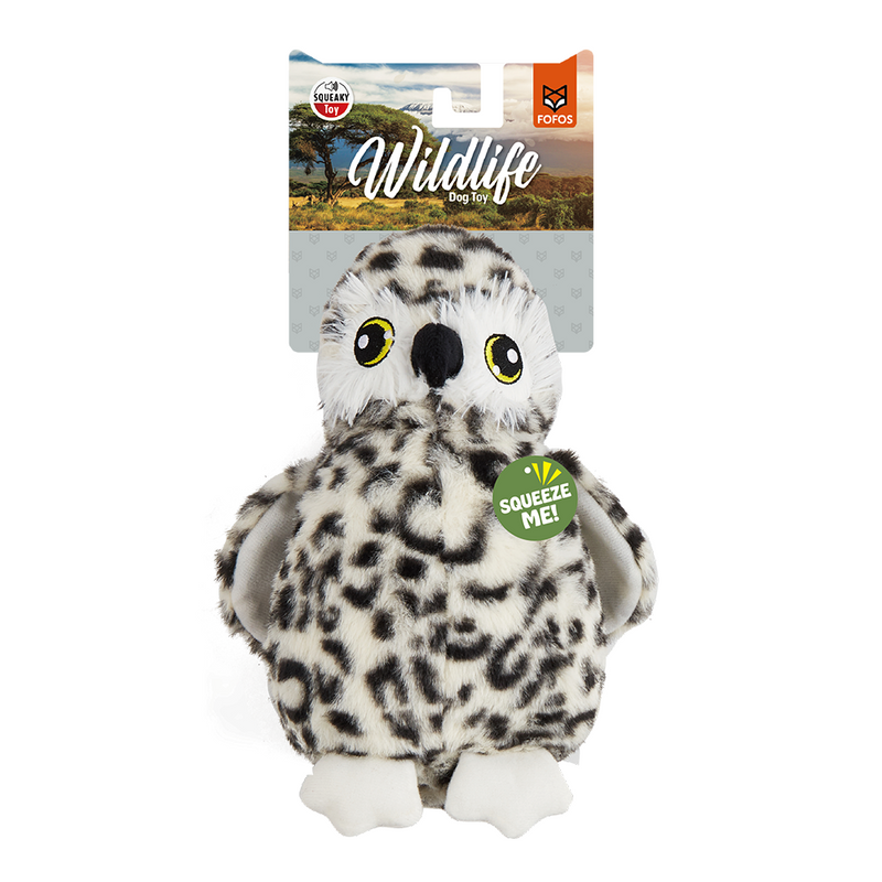 FOFOS Wildlife Plush Owl Dog Toy