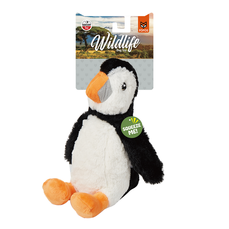 FOFOS Wildlife Plush Penguin Dog Toy