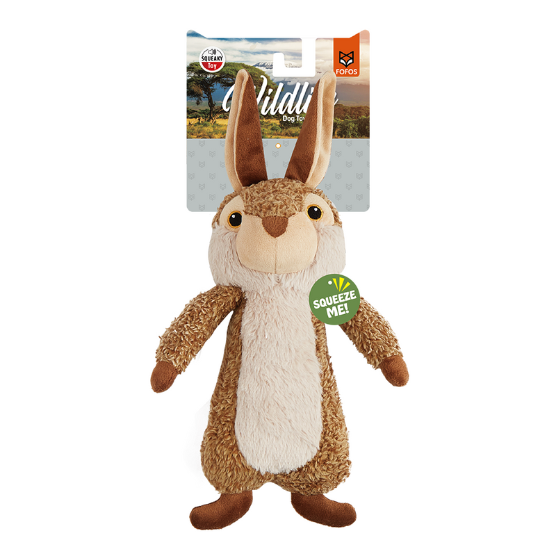 FOFOS Wildlife Plush Rabbit Dog Toy
