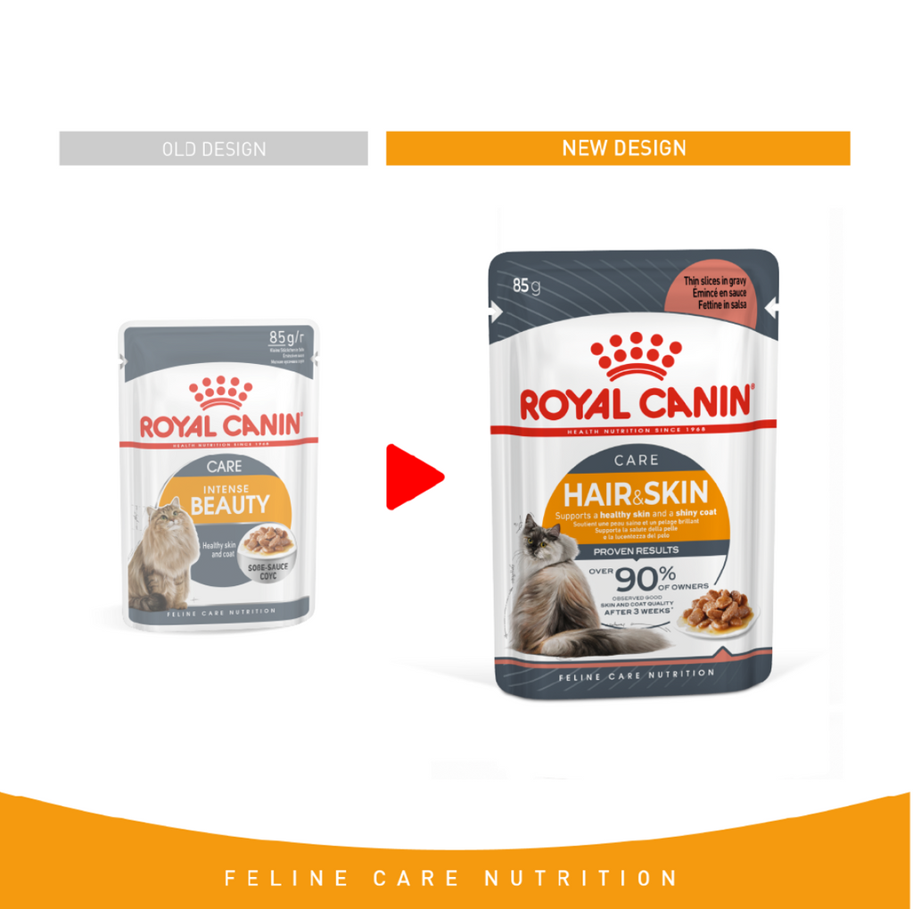 Royal Canin Hair & Skin in Gravy Wet Food Pouches