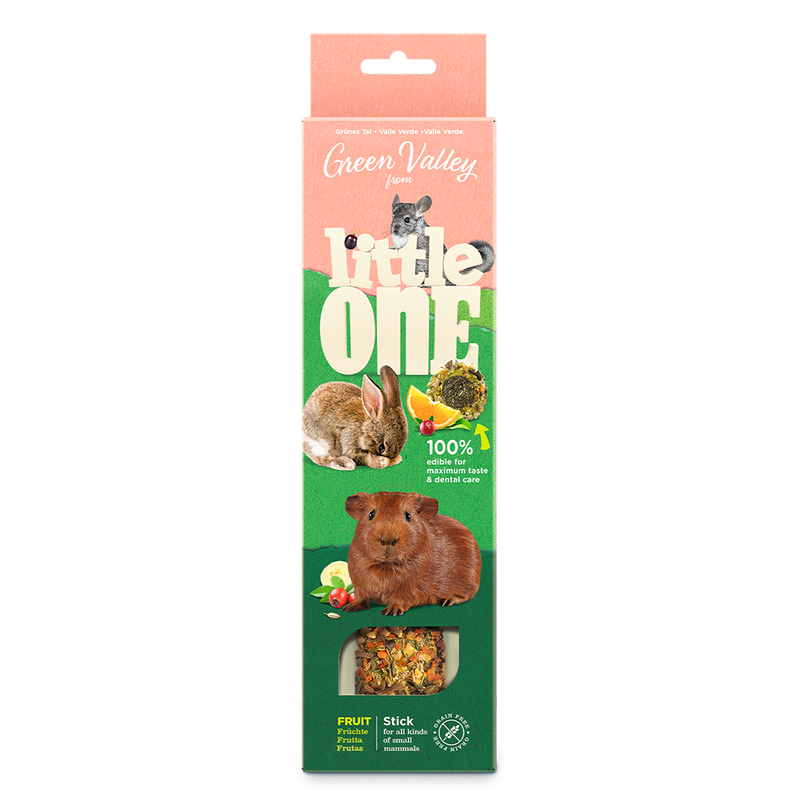 Little One Green Valley Fully edible grain free stick for small mammals with fruit 1x180g