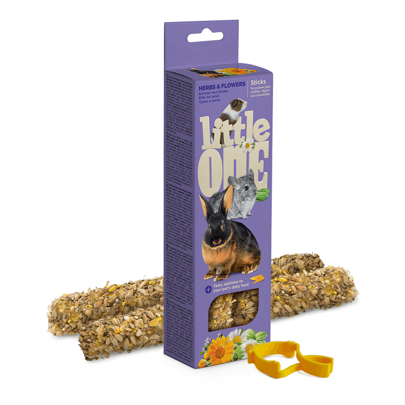 Little One Sticks for guinea pigs, rabbits, degus and chinchillas with herbs and flowers 2x55g