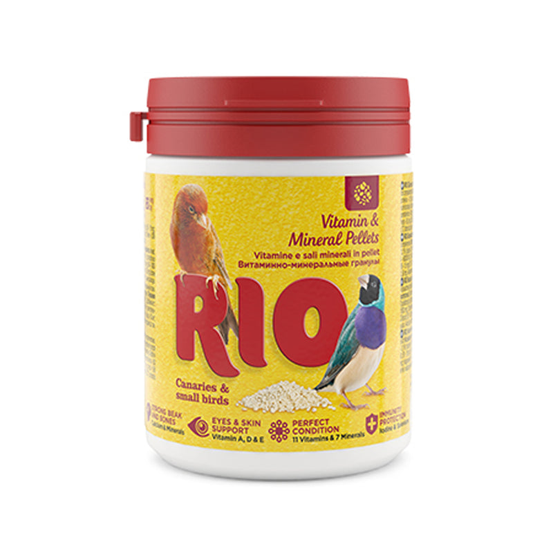 RIO Vitamin and mineral pellets for Canaries, Exotic birds and other small birds 120g