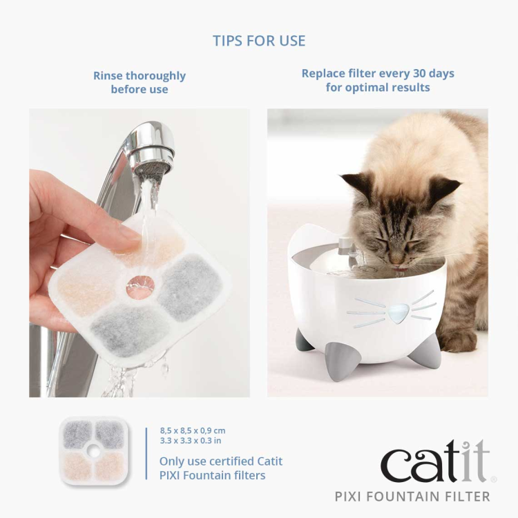 Catit Pixi Fountain Filter Cartridge - 3 pack
