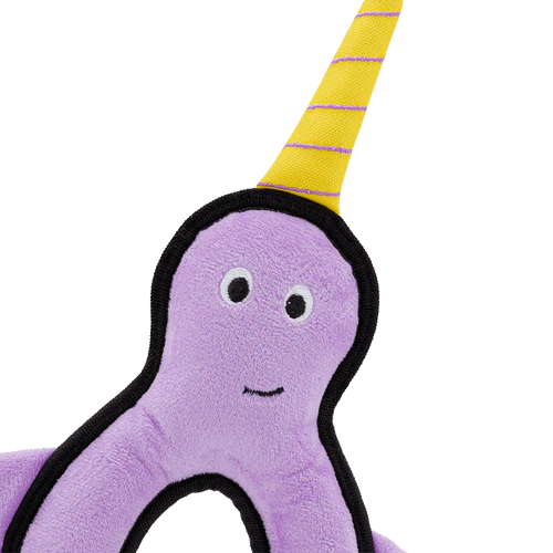 Beco Rough and Tough Narwhal Soft Dog Toy