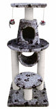 BONALTI Cat Play Tower Grey with Paw Print