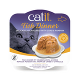 Catit Fish Dinner, Crab Flavour & Pumpkin 80g - 6pcs