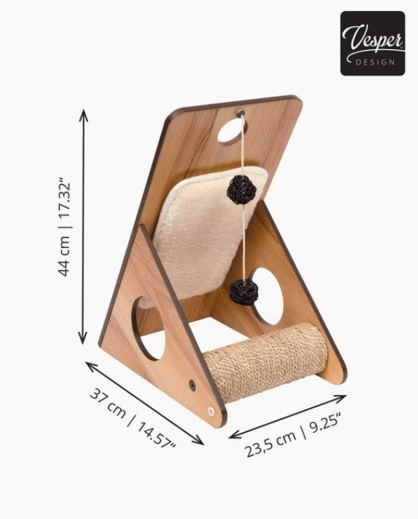 Premium Cat Furniture V-Play Center - Wallnut