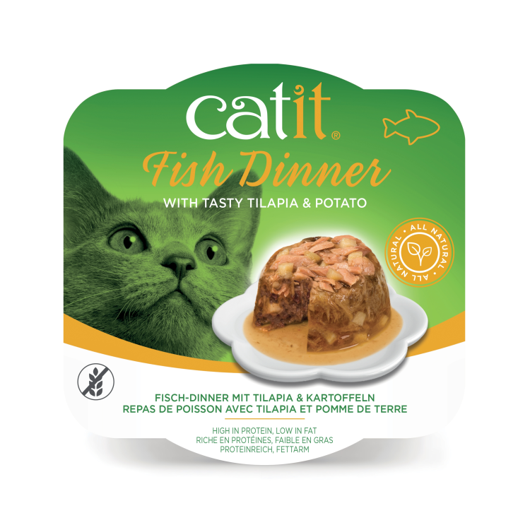 Catit Fish Dinner, Tilapia & Potato 80g - 6pcs