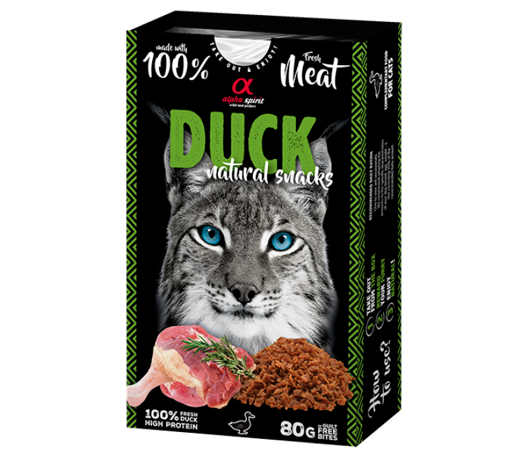 Natural Snacks for Cats - Duck 80g
