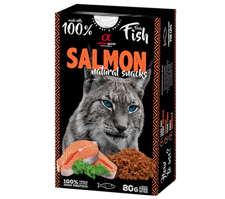 Natural Snacks for Cats - Salmon 80g