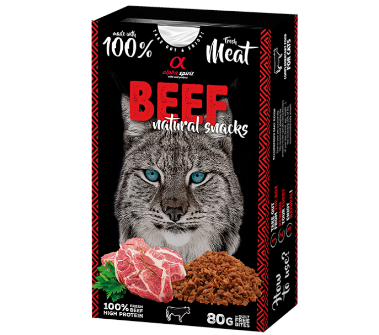 Natural Snacks for Cats - Beef 80g